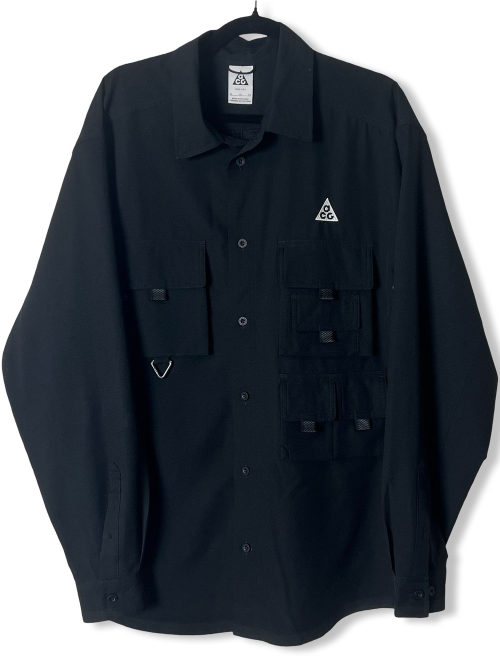 Nike ACG Men’s Devastation Trail Dri-FIT UV Utility Shirt Black Gorpcore Sz. XL